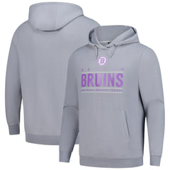 Boston Bruins Levelwear Hockey Fights Cancer Pulsar Off Season Tri-Blend Pullover Hoodie - Gray | NHL discount