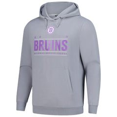 Boston Bruins Levelwear Hockey Fights Cancer Pulsar Off Season Tri-Blend Pullover Hoodie - Gray | NHL discount