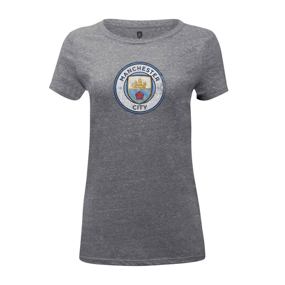 Manchester City 1863FC Women's Color Badge Tri-Blend T-Shirt Heather Gray