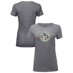 Club America 1863FC Women's Color Badge Tri-Blend T-Shirt Heather Gray
