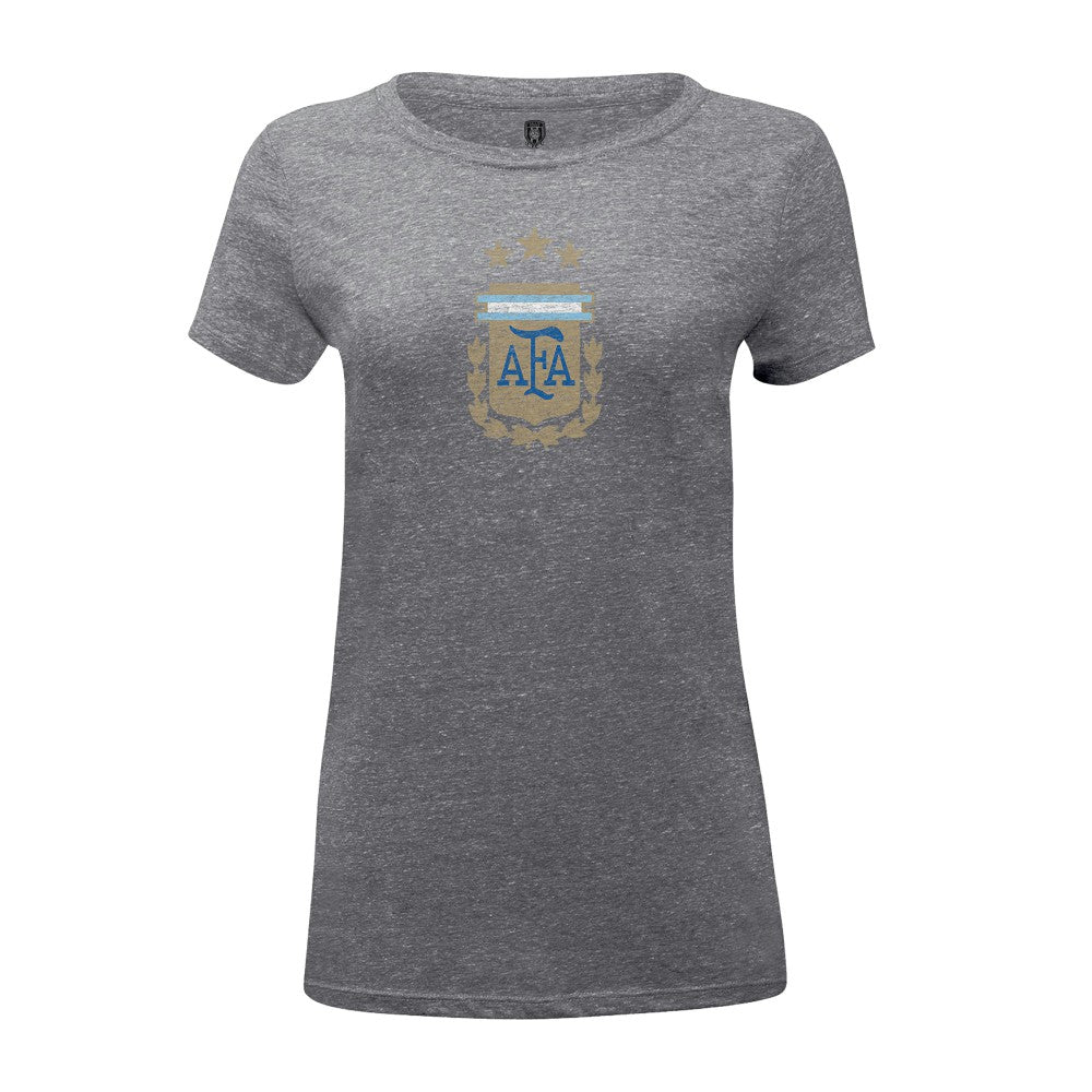 Argentina National Team 1863FC Women's Color Badge Tri-Blend T-Shirt Heather Gray