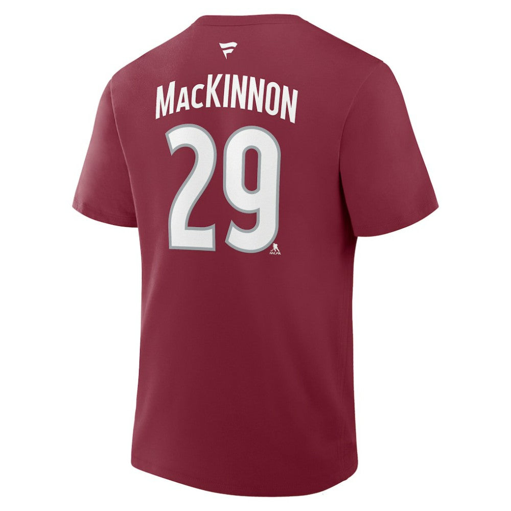Nathan MacKinnon Colorado Avalanche Fanatics Authentic Stack Name & Number T-Shirt - Burgundy | Fanatics discount