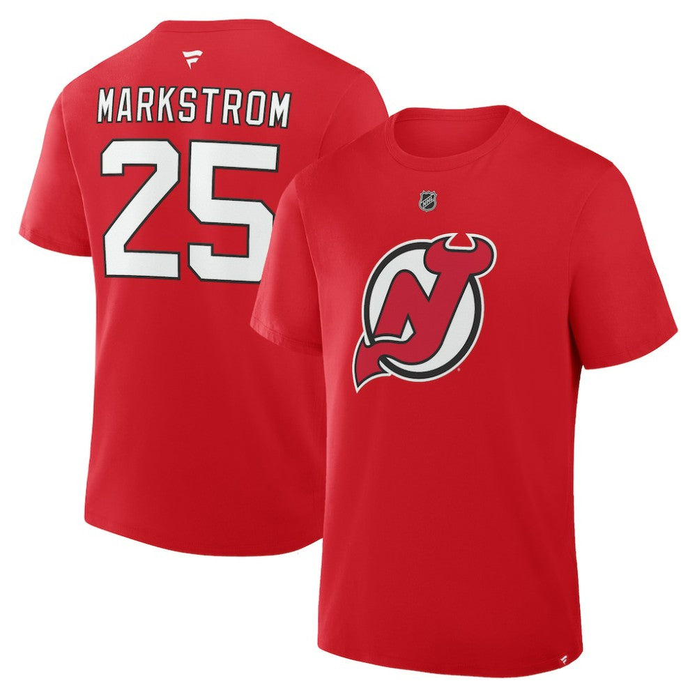 Jacob Markstrom New Jersey Devils Fanatics Authentic Stack Name & Number T-Shirt - Red | Fanatics online