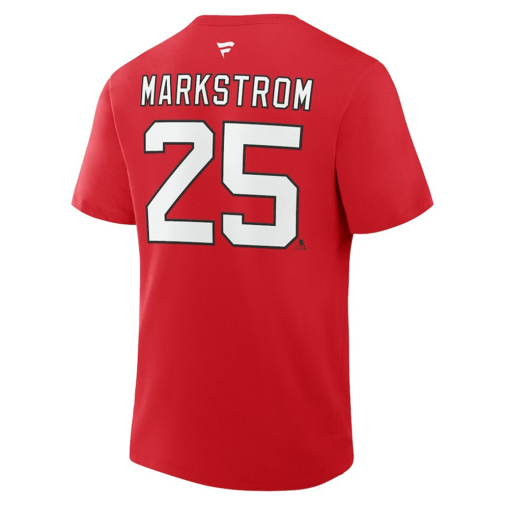 Jacob Markstrom New Jersey Devils Fanatics Authentic Stack Name & Number T-Shirt - Red | Fanatics online