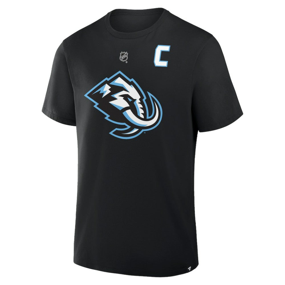 Clayton Keller Utah Mammoth Fanatics Authentic Stack Name & Number T-Shirt - Black | Fanatics sale