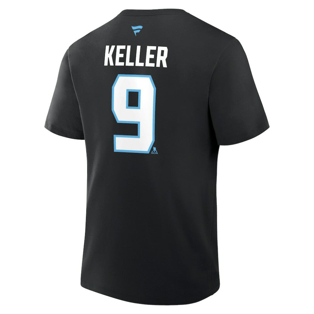 Clayton Keller Utah Mammoth Fanatics Authentic Stack Name & Number T-Shirt - Black | Fanatics sale