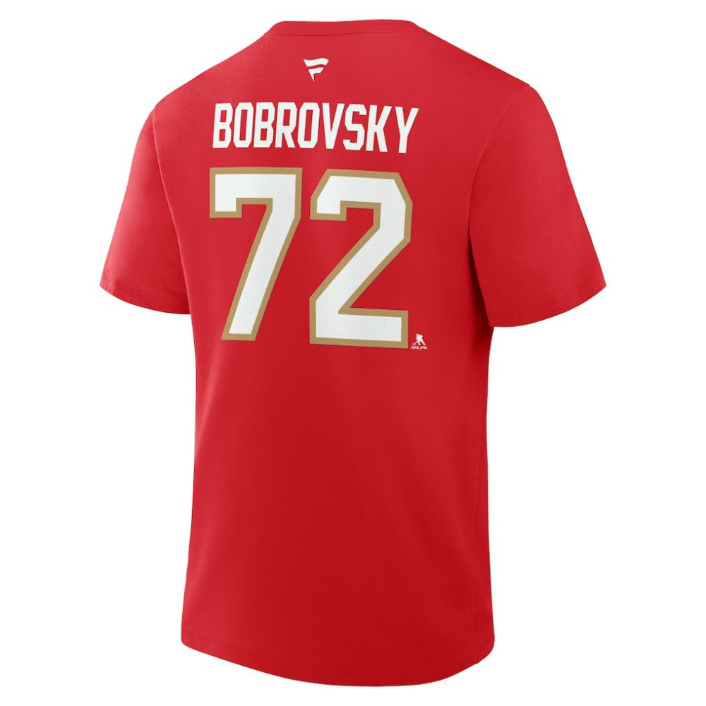 Sergei Bobrovsky Florida Panthers Fanatics Authentic Stack Name & Number T-Shirt - Red | Fanatics online