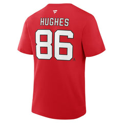Jack Hughes New Jersey Devils Fanatics Authentic Stack Name & Number T-Shirt - Red | Fanatics Clearance