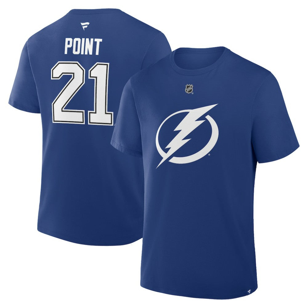 Brayden Point Tampa Bay Lightning Fanatics Authentic Stack Name & Number T-Shirt - Blue | Fanatics discount