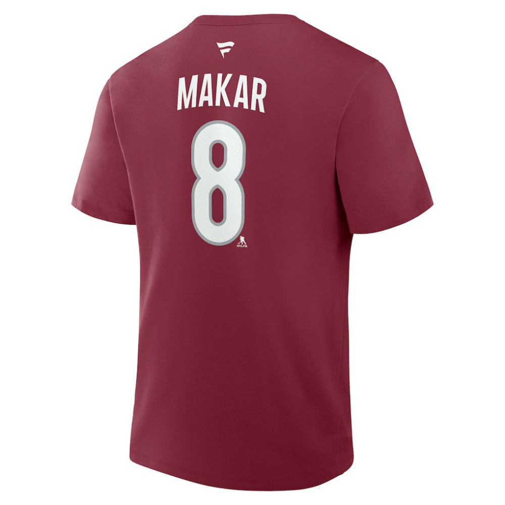 Cale Makar Colorado Avalanche Fanatics Authentic Stack Name & Number T-Shirt - Burgundy | Fanatics discount