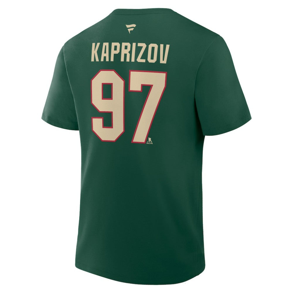 Kirill Kaprizov Minnesota Wild Fanatics Authentic Stack Name & Number T-Shirt - Green | Fanatics sale