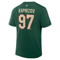 Kirill Kaprizov Minnesota Wild Fanatics Authentic Stack Name & Number T-Shirt - Green | Fanatics sale