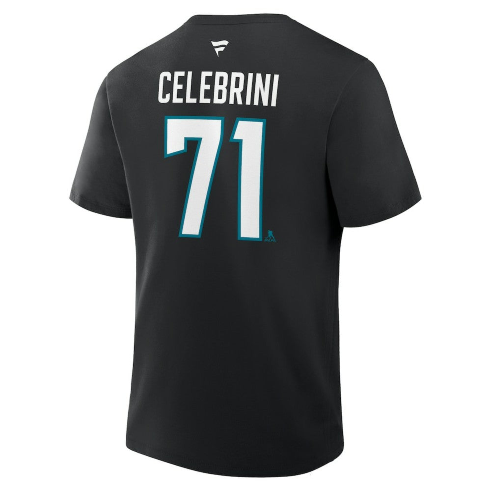 Macklin Celebrini San Jose Sharks Fanatics Authentic Stack Name & Number T-Shirt - Black | Fanatics discount