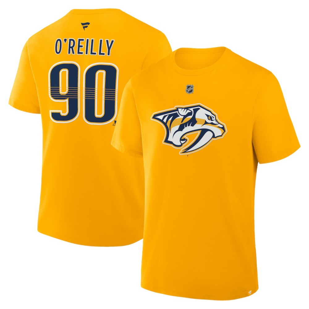 Ryan O'Reilly Nashville Predators Fanatics Authentic Stack Name & Number T-Shirt - Gold | Fanatics discount
