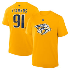 Steven Stamkos Nashville Predators Fanatics Authentic Stack Name & Number T-Shirt - Gold | Fanatics near me
