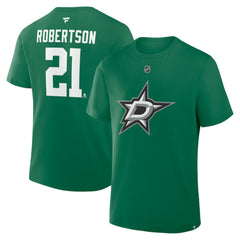 Jason Robertson Dallas Stars Fanatics Authentic Stack Name & Number T-Shirt - Kelly Green | Fanatics Lifestyle