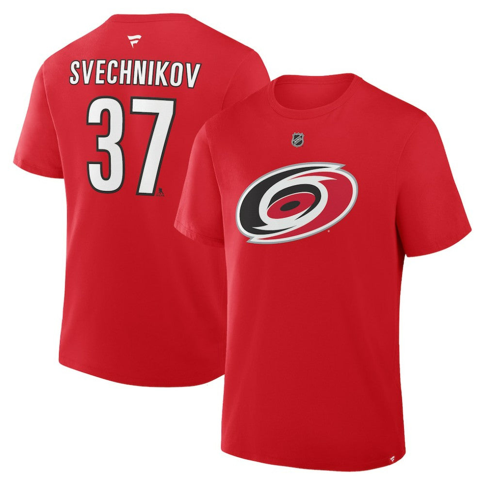 Andrei Svechnikov Carolina Hurricanes Fanatics Authentic Stack Name & Number T-Shirt - Red | Fanatics online