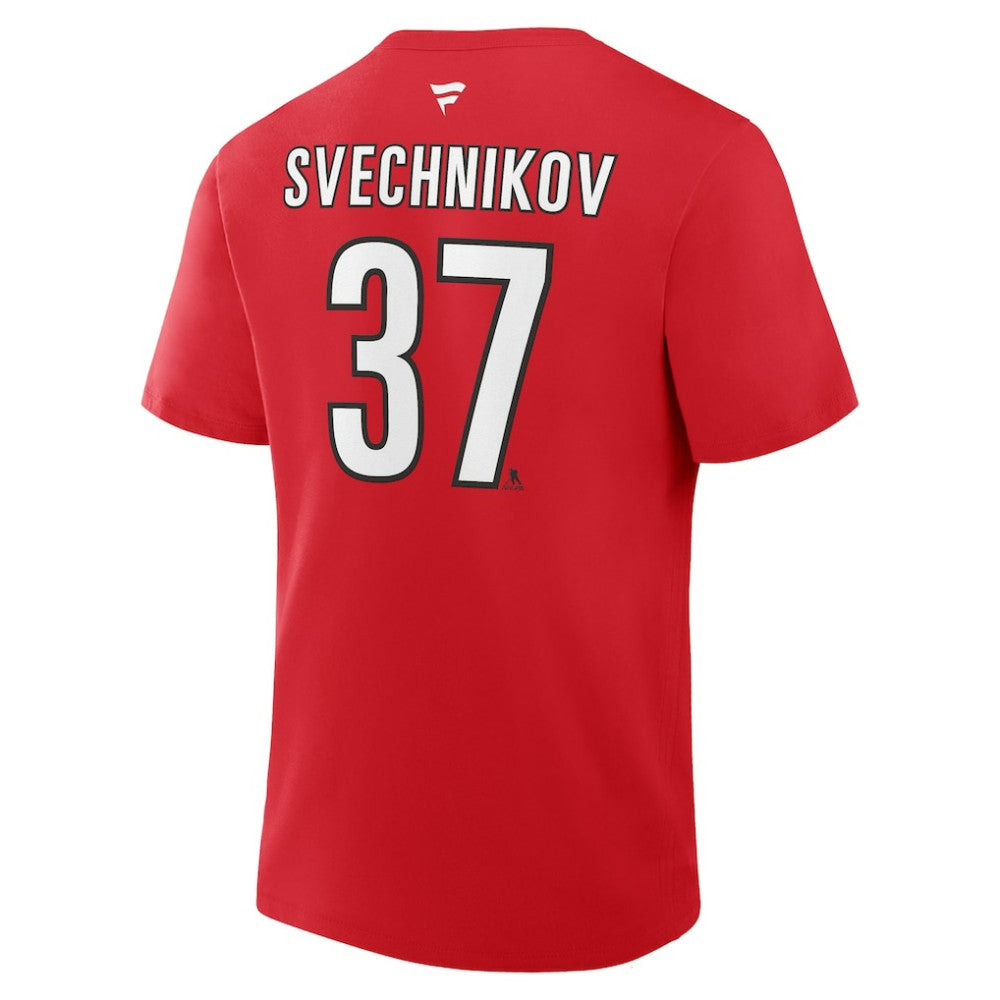 Andrei Svechnikov Carolina Hurricanes Fanatics Authentic Stack Name & Number T-Shirt - Red | Fanatics online