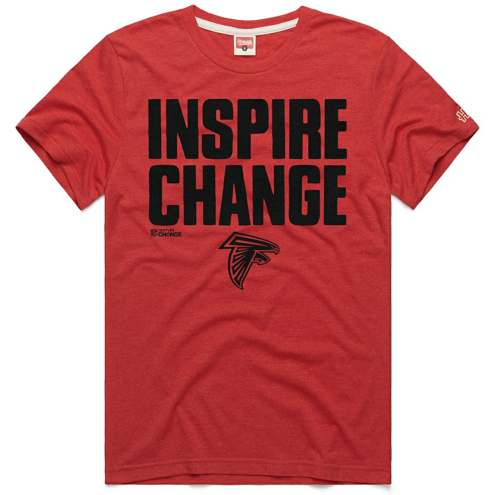Atlanta Falcons Homage Unisex 2024 Inspire Change Tri-Blend T-Shirt - Red - NFL