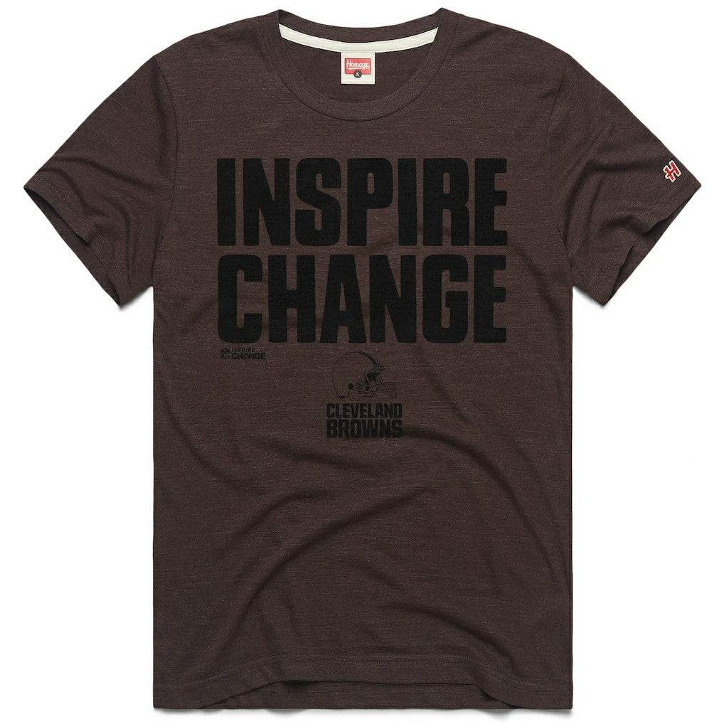 Cleveland Browns Homage Unisex 2024 Inspire Change Tri-Blend T-Shirt - Brown - NFL