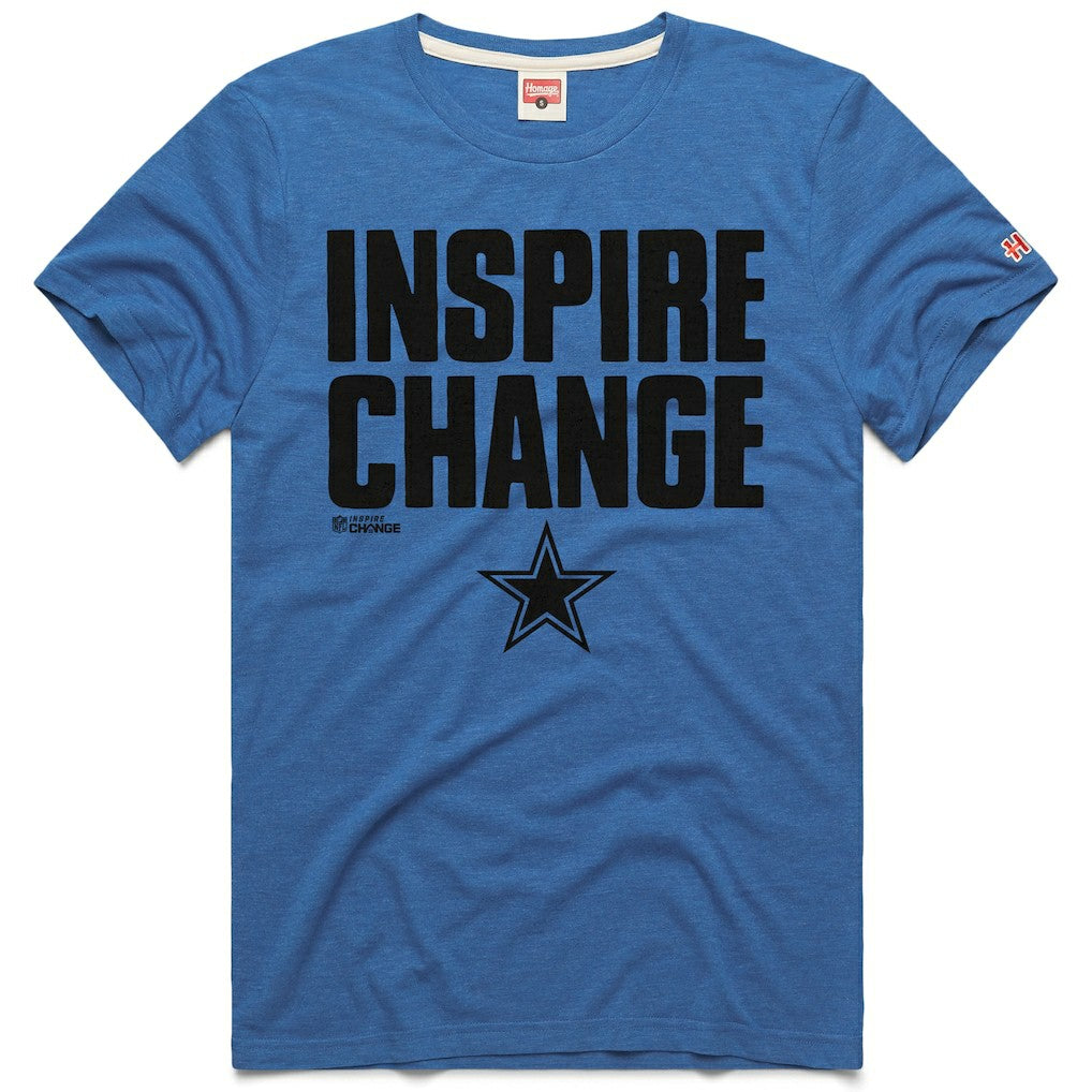 Dallas Cowboys Homage Unisex 2024 Inspire Change Tri-Blend T-Shirt - Royal - NFL