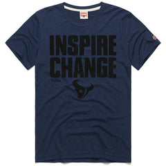 Houston Texans Homage Unisex 2024 Inspire Change Tri-Blend T-Shirt - Navy - NFL
