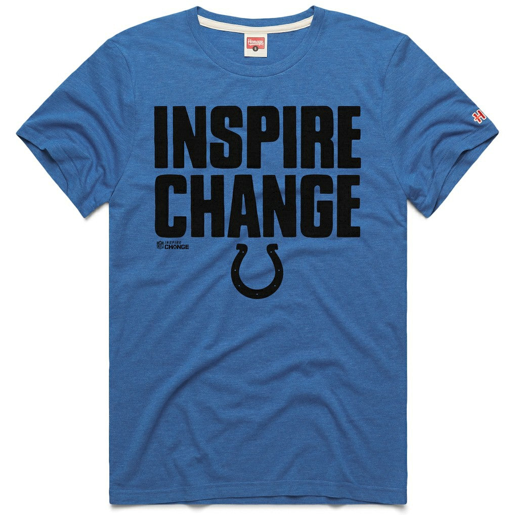 Indianapolis Colts Homage Unisex 2024 Inspire Change Tri-Blend T-Shirt - Royal - NFL