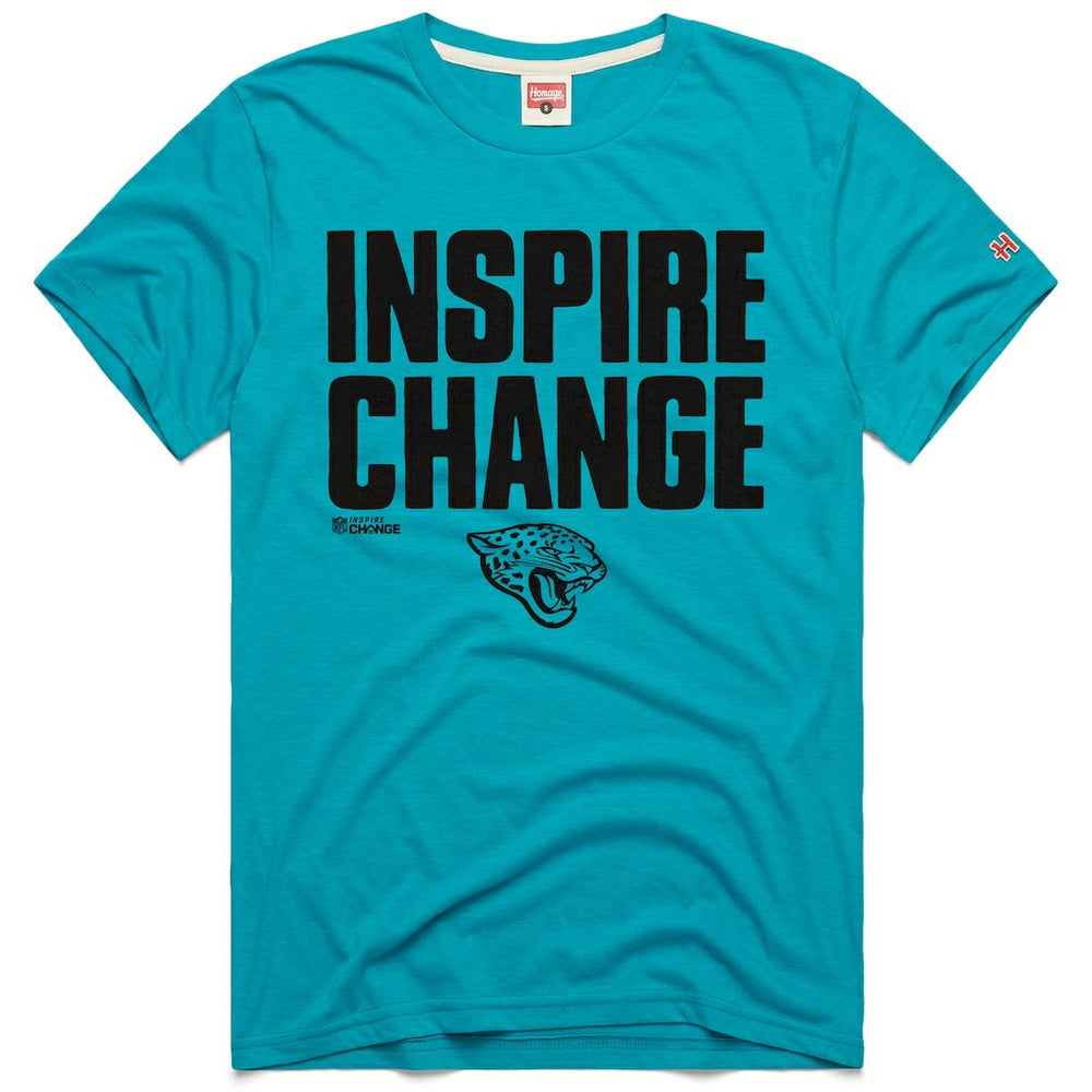 Jacksonville Jaguars Homage Unisex 2024 Inspire Change Tri-Blend T-Shirt - Teal - NFL