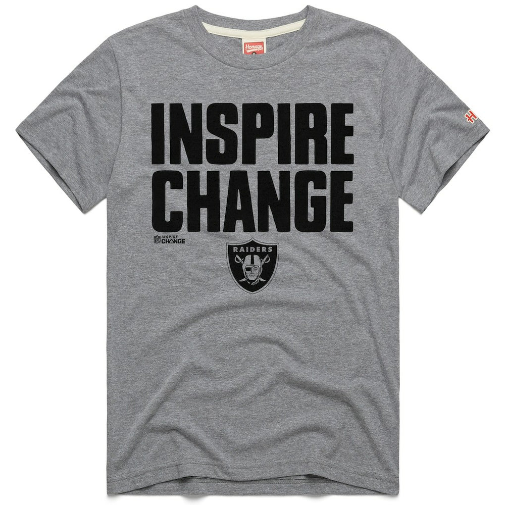 Las Vegas Raiders Homage Unisex 2024 Inspire Change Tri-Blend T-Shirt - Gray - NFL