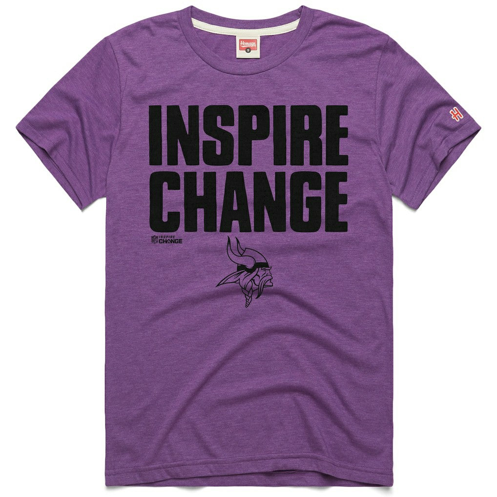 Minnesota Vikings Homage Unisex 2024 Inspire Change Tri-Blend T-Shirt - Purple - NFL