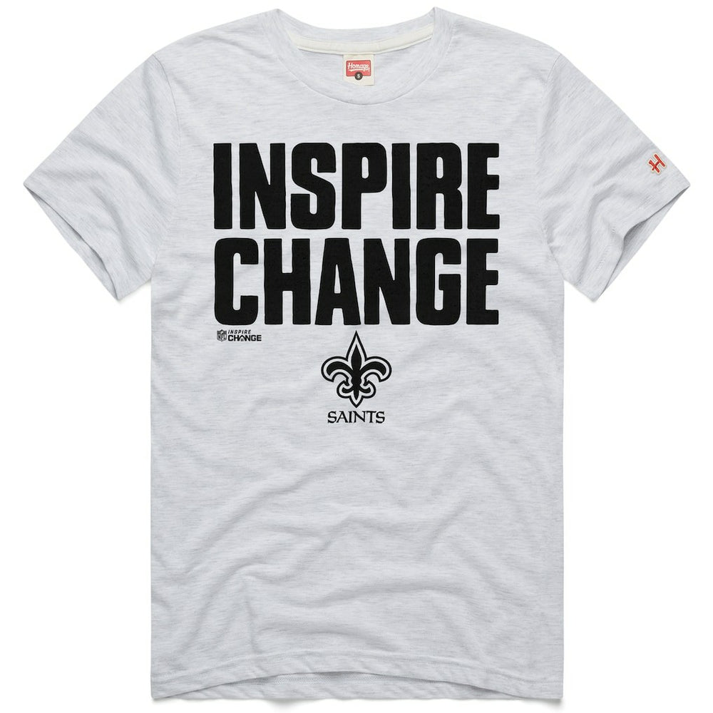 New Orleans Saints Homage Unisex 2024 Inspire Change Tri-Blend T-Shirt - Ash - NFL