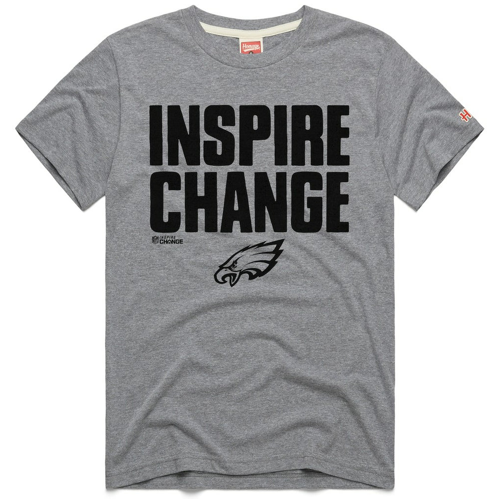 Philadelphia Eagles Homage Unisex 2024 Inspire Change Tri-Blend T-Shirt - Gray - NFL