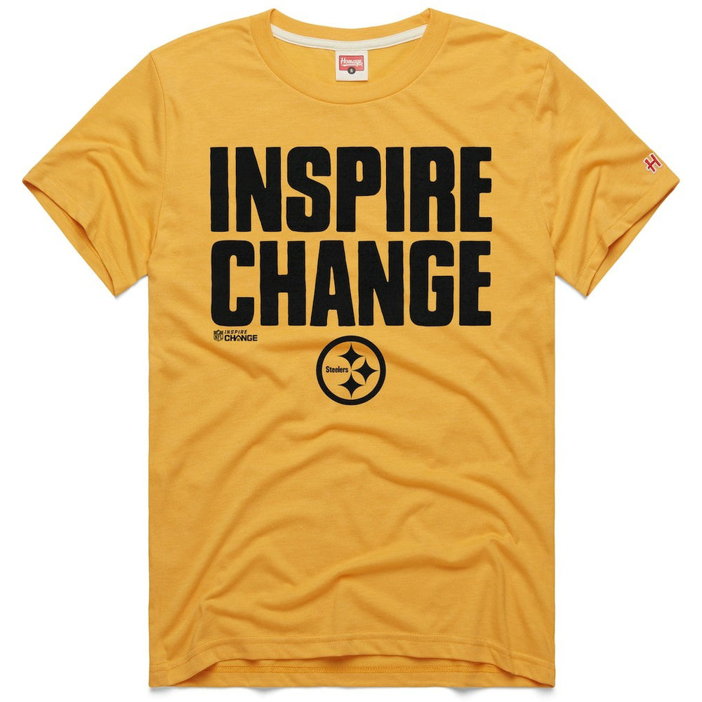 Pittsburgh Steelers Homage Unisex 2024 Inspire Change Tri-Blend T-Shirt - Gold - NFL
