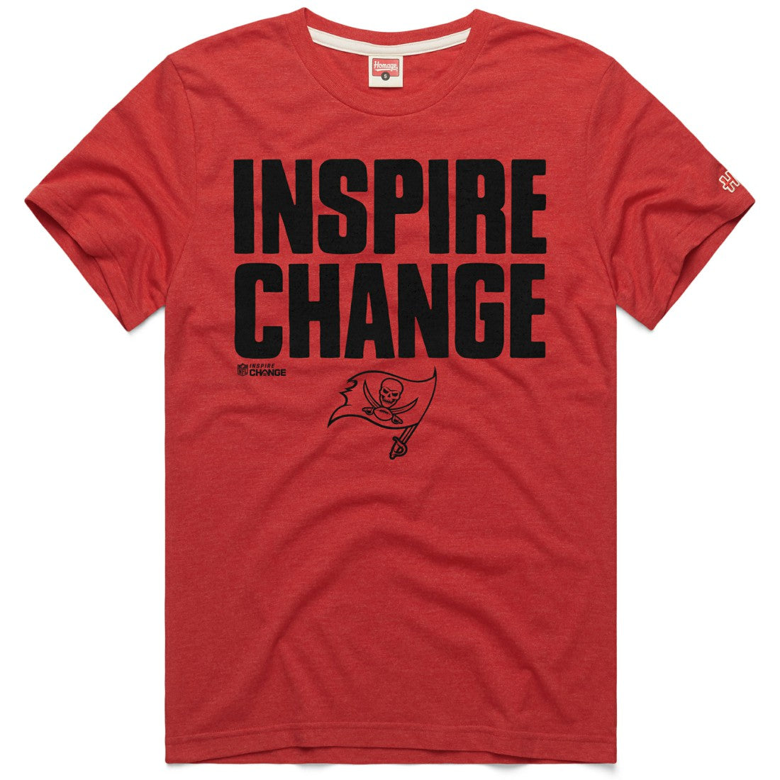 Tampa Bay Buccaneers Homage Unisex 2024 Inspire Change Tri-Blend T-Shirt - Red - NFL