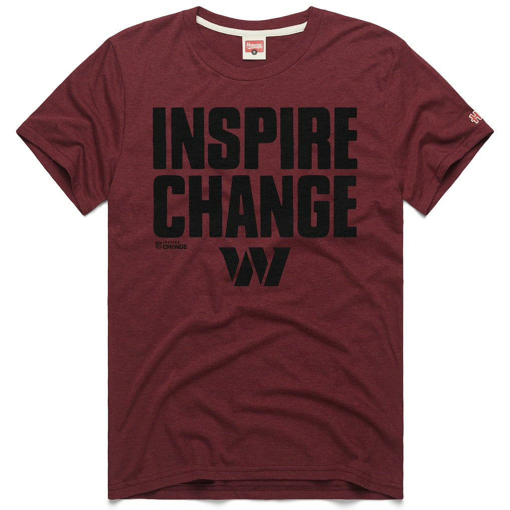 Washington Commanders Homage Unisex 2024 Inspire Change Tri-Blend T-Shirt - Burgundy - NFL