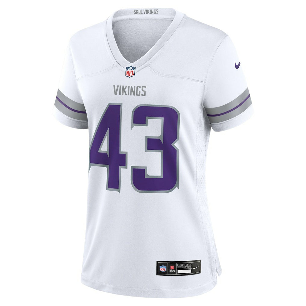 Andrew Van Ginkel Minnesota Vikings Women's Alternate Game Jersey - White - Nike
