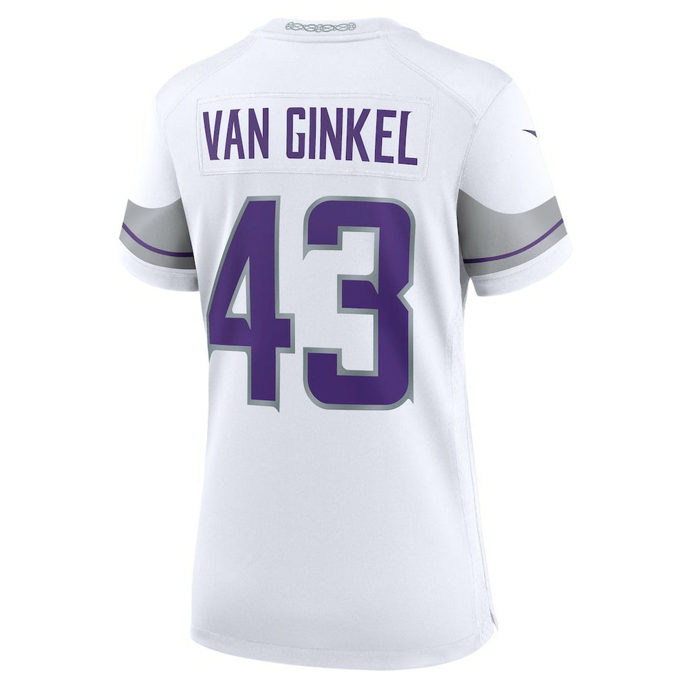 Andrew Van Ginkel Minnesota Vikings Women's Alternate Game Jersey - White - Nike