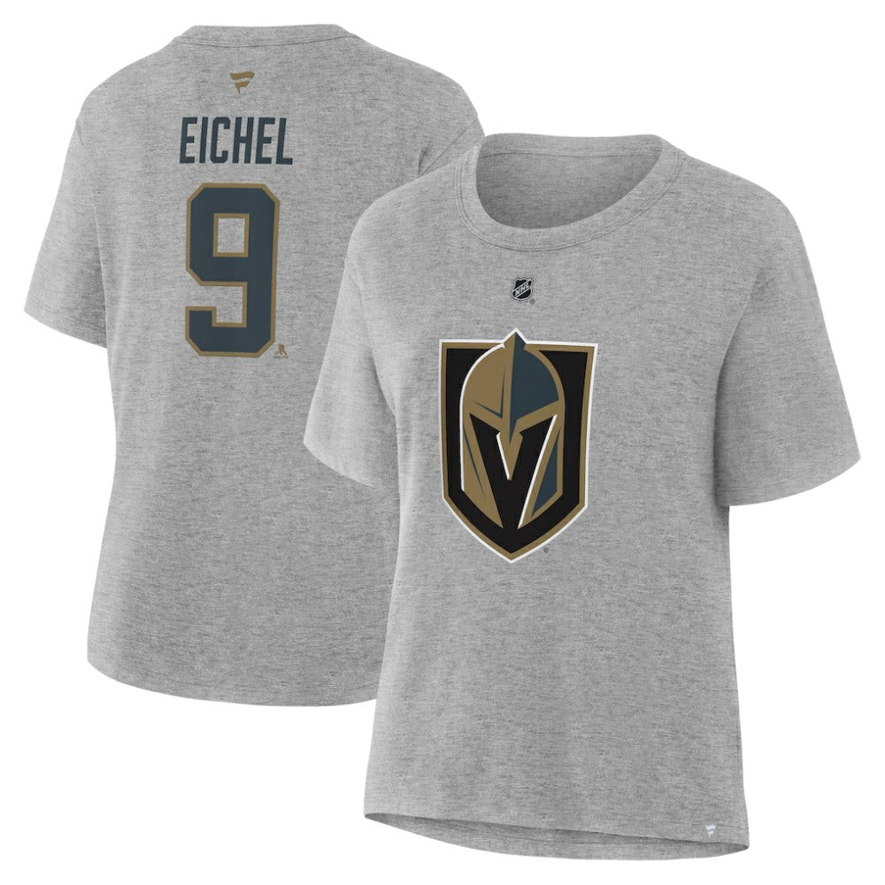 Jack Eichel Vegas Golden Knights Fanatics Women's Authentic Stack Name & Number T-Shirt - Heather Gray | Fanatics discount
