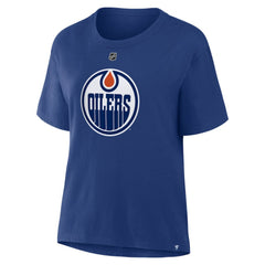 Leon Draisaitl Edmonton Oilers Fanatics Women's Authentic Stack Name & Number T-Shirt - Royal | Fanatics on sale