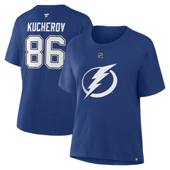 Nikita Kucherov Tampa Bay Lightning Fanatics Women's Authentic Stack Name & Number T-Shirt - Blue | Fanatics on sale