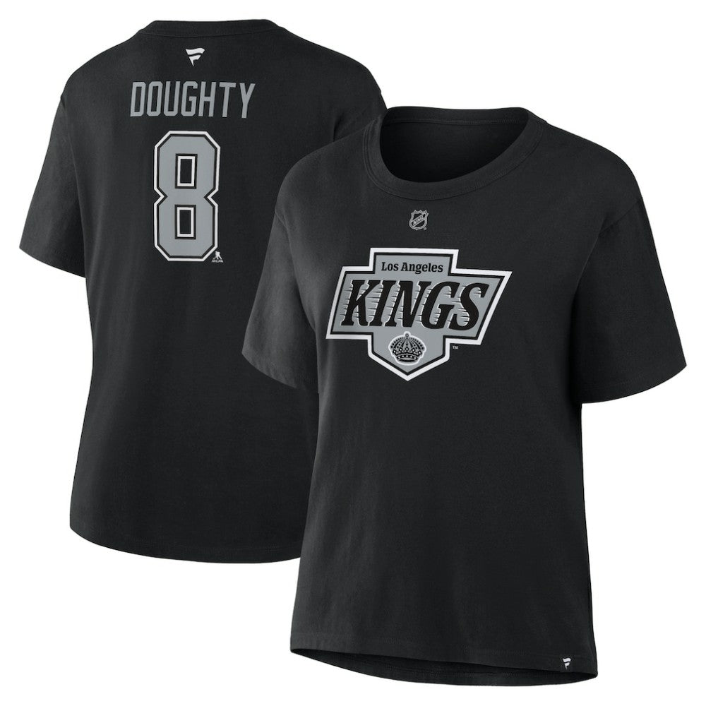 Drew Doughty Los Angeles Kings Fanatics Women's Authentic Stack Name & Number T-Shirt - Black | Fanatics Lifestyle