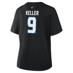Clayton Keller Utah Mammoth Fanatics Women's Authentic Stack Name & Number T-Shirt - Black | Fanatics online