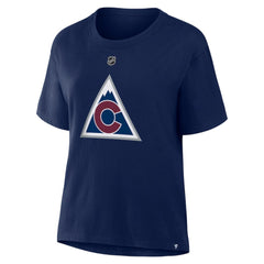 Nathan MacKinnon Colorado Avalanche Fanatics Women's Authentic Stack Name & Number T-Shirt - Navy | Fanatics online