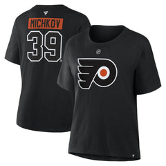 Matvei Michkov Philadelphia Flyers Fanatics Women's Authentic Stack Name & Number T-Shirt - Black | Fanatics on sale