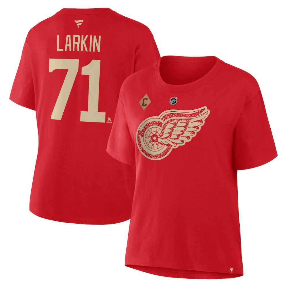 Dylan Larkin Detroit Red Wings Fanatics Women's Authentic Stack Name & Number T-Shirt - Red | Fanatics discount