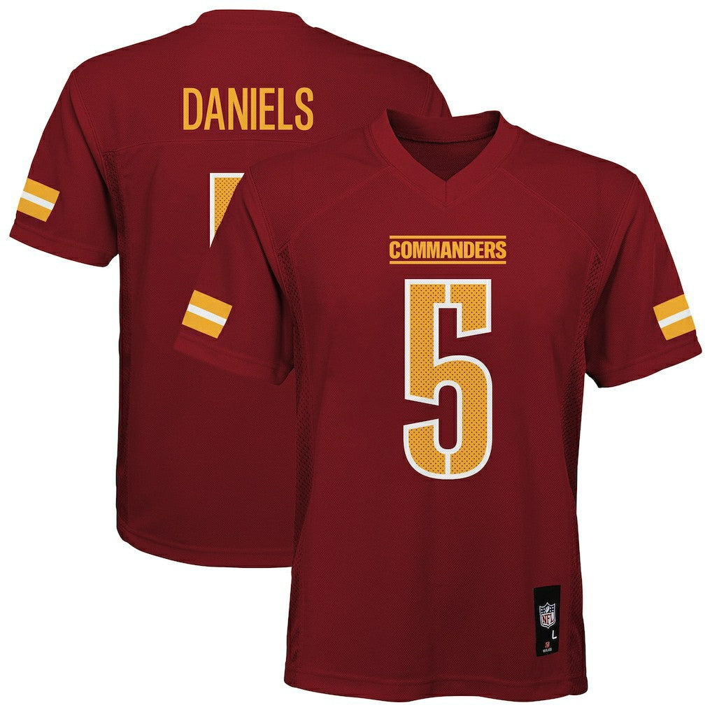 Jayden Daniels Washington Commanders Youth Replica Player Jersey - Burgundy - NFL