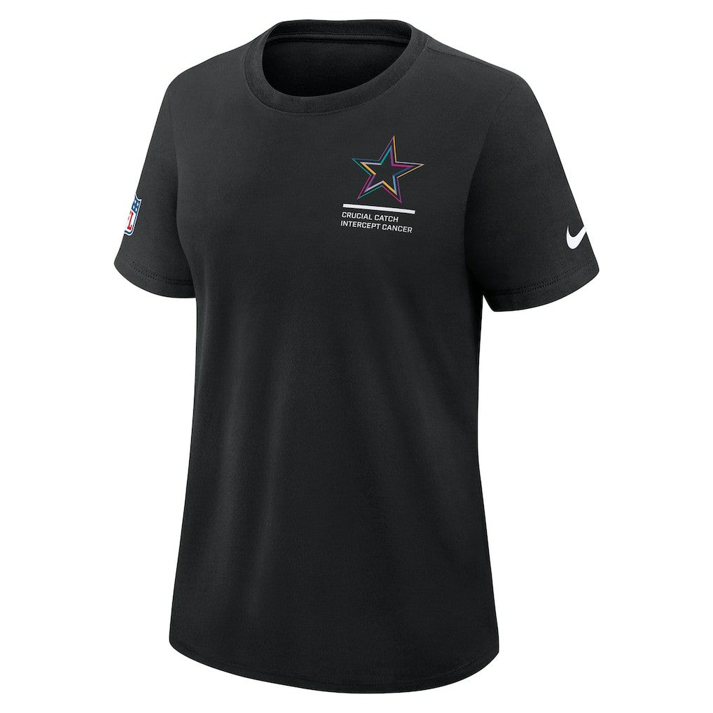 Dallas Cowboys Women's 2025 NFL Crucial Catch Tri-Blend Dri-FIT T-Shirt - Black - Nike