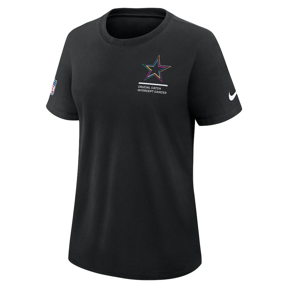 Dallas Cowboys Women's 2025 NFL Crucial Catch Tri-Blend Dri-FIT T-Shirt - Black - Nike