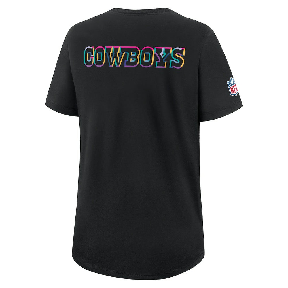 Dallas Cowboys Women's 2025 NFL Crucial Catch Tri-Blend Dri-FIT T-Shirt - Black - Nike