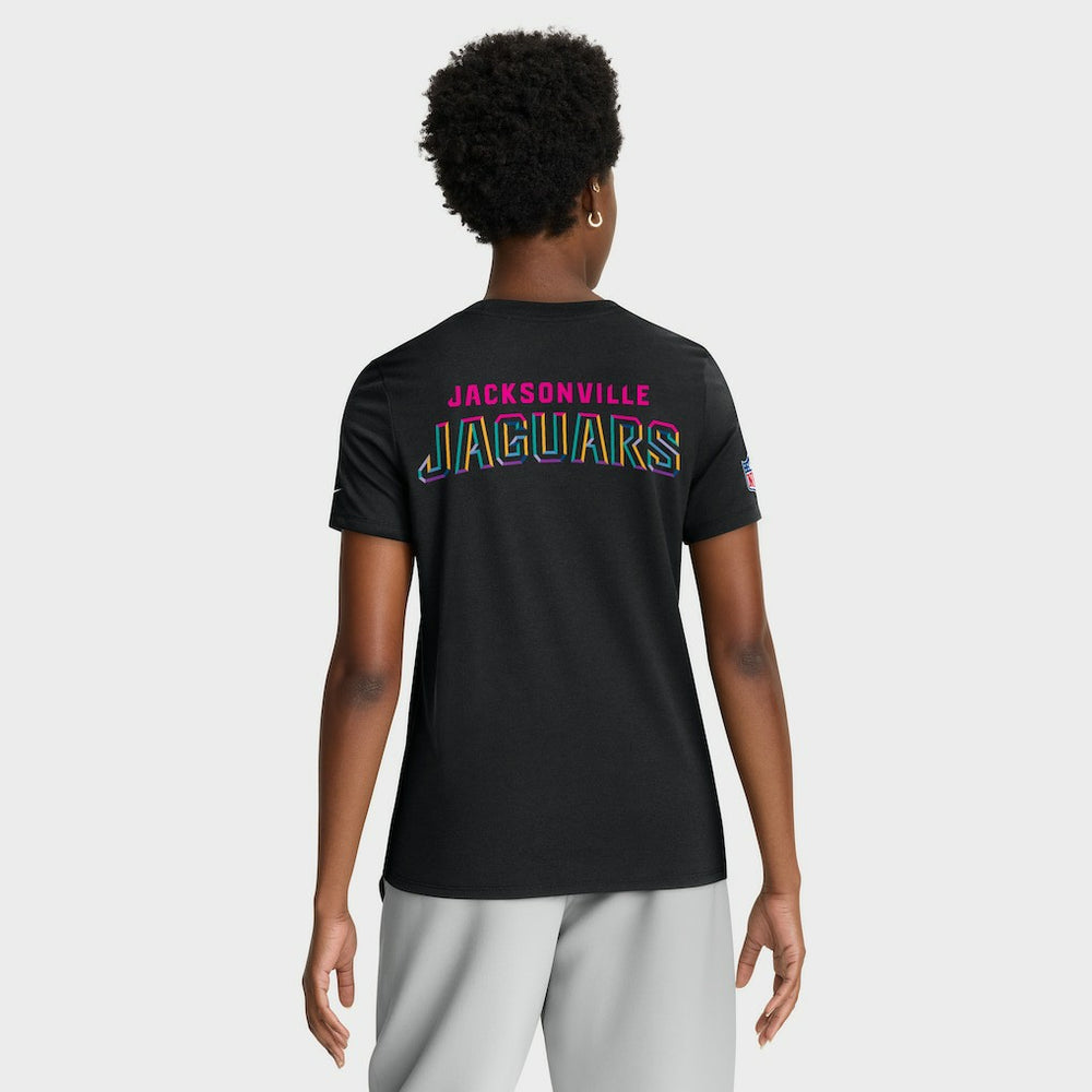 Jacksonville Jaguars Women's 2025 NFL Crucial Catch Tri-Blend Dri-FIT T-Shirt - Black - Nike